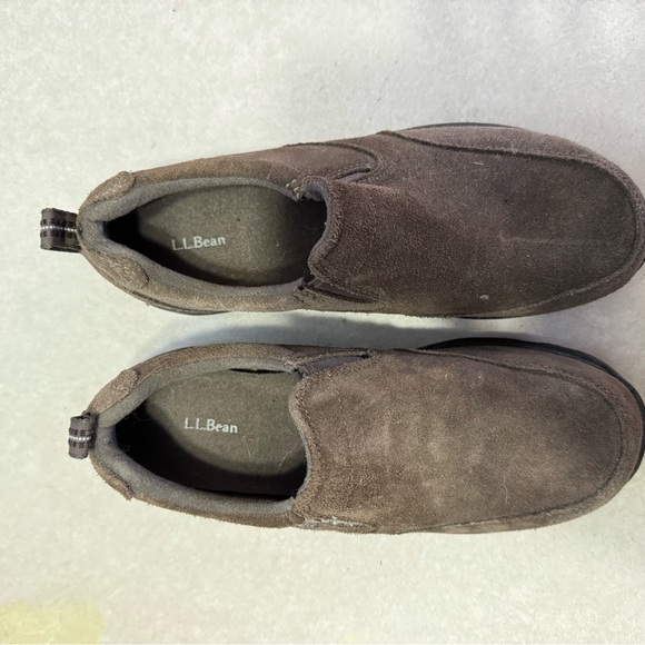 L.L. Bean Women’s Dark Brown Suede Slip-On Loafers - Picture 2 of 3